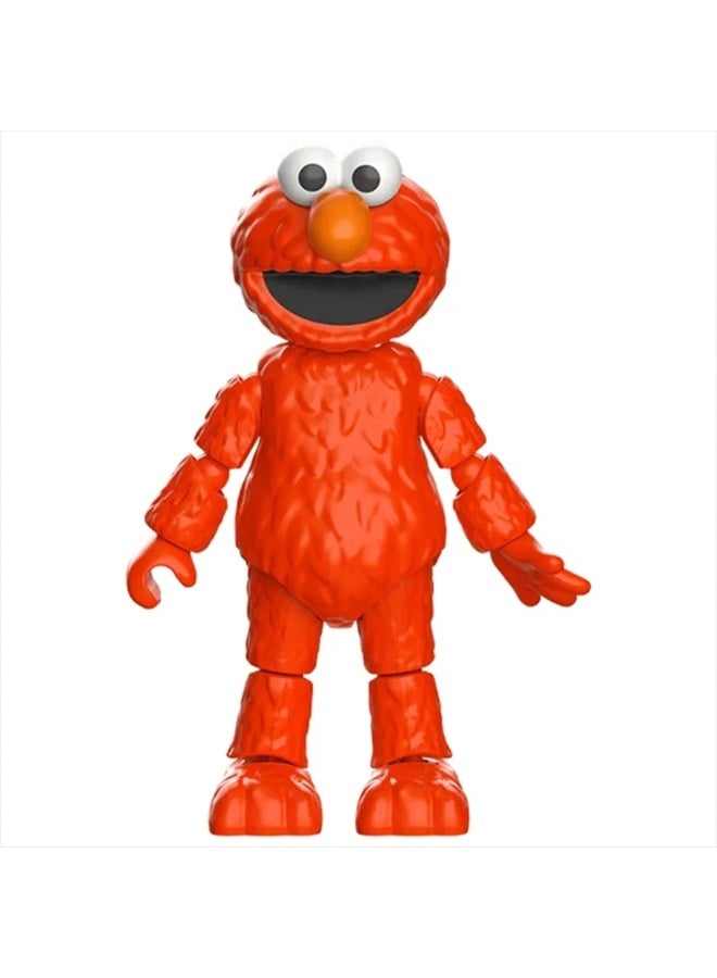 BLOKEES preCOOL Sesame Street Elmo Model Kit | Buildable Action Figure with Backpack | Collectible Construction Toy for Kids Ages 3+ | Articulated Red Plush Character - Image 1